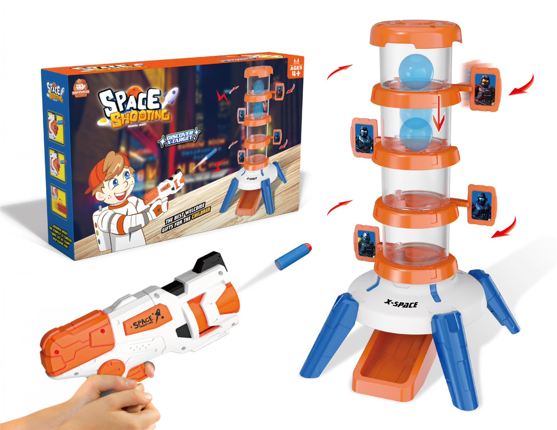 Пистолет X SPACE с мишена