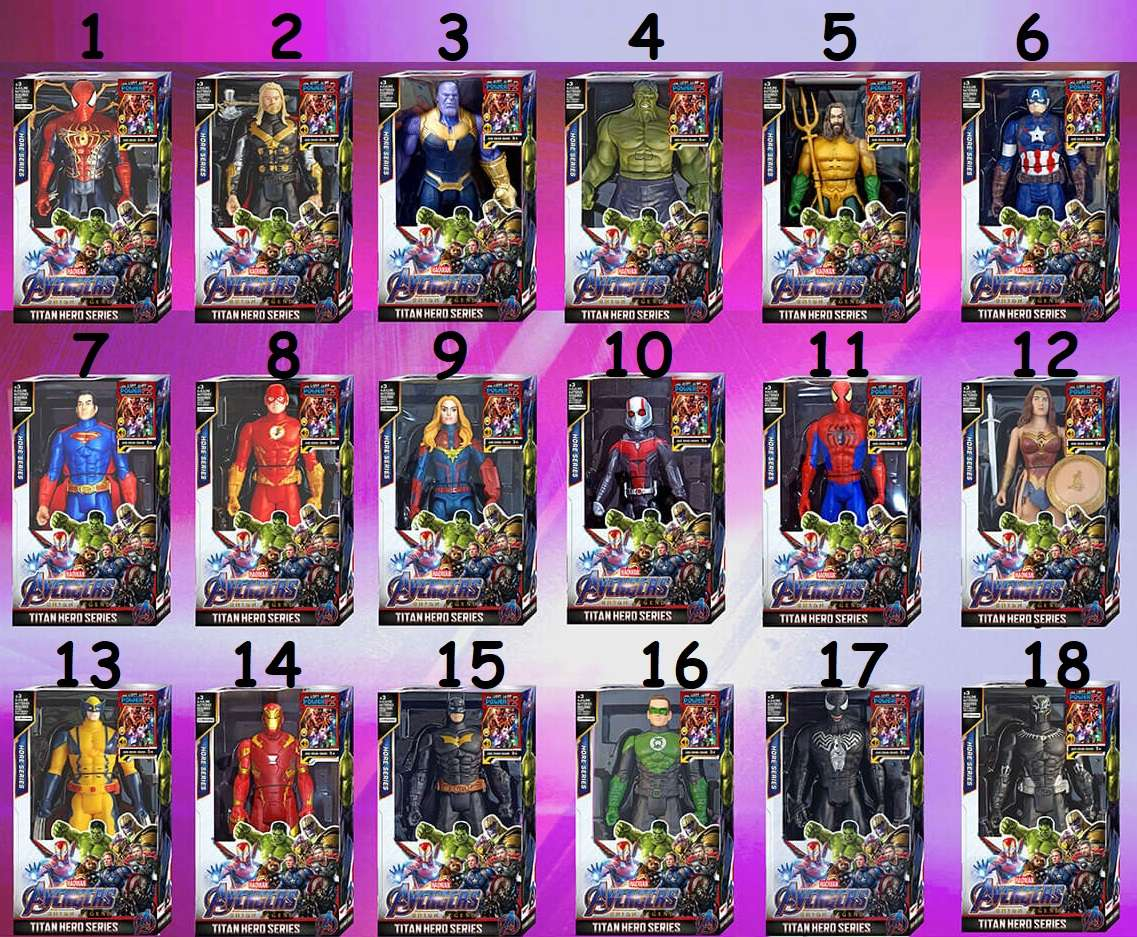 18 вида фигурки на супергерои отмъстителите, 29см