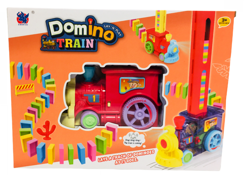 Влакче с 80бр. кубчета домино със звук и светлини