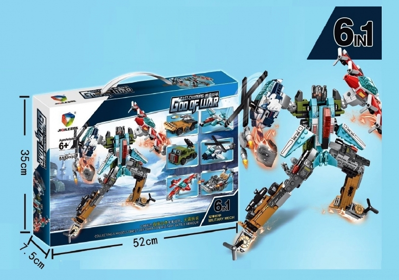 Конструктор Робот 6в1, 513 части