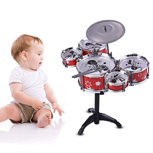 Комплект 5 барабана с 1 чинел на стойка и 2 палки