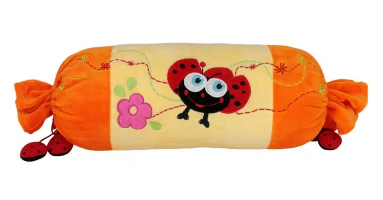 Възглавница бонбон с калинка, 45х15 см