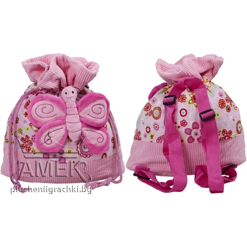 Раница с пеперуда 4 цвята, 20см