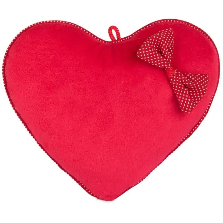 Червено плюшено сърце, 15/20см със звук