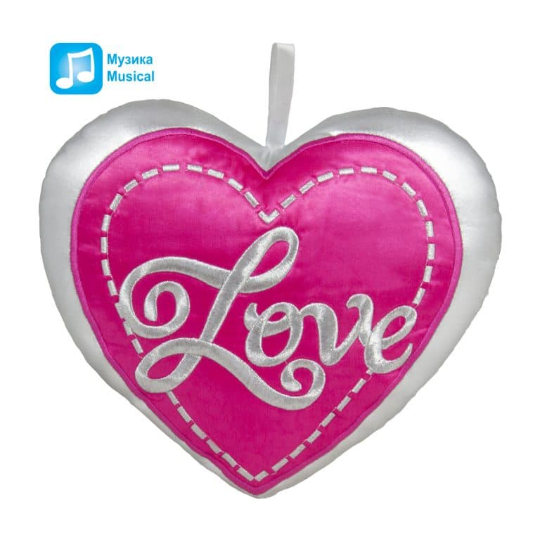 Сребърно сърце, 25см със звук
