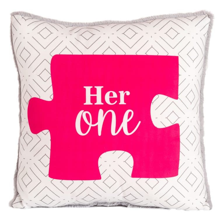 Възглавница пъзел "Her One", 34х34см
