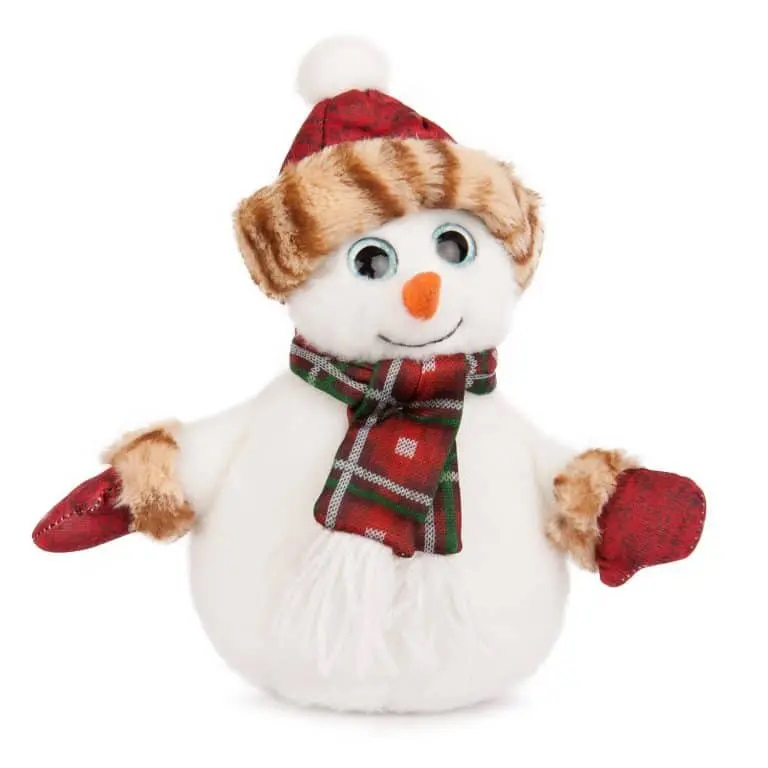 Снежен човек с ушанка и шал, 23см