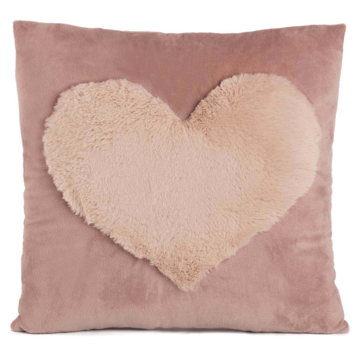 Плюшена възглавница Свети Валентин три цвята, 38х38см