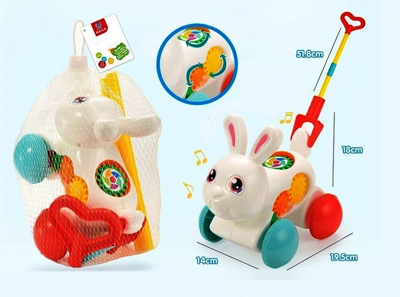 Зайче с дръжка за бутане + звук