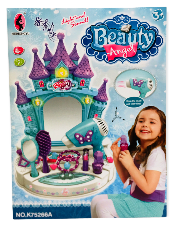 Тоалетка Замък- синя със звук, светлини, работещ сешоар и още много