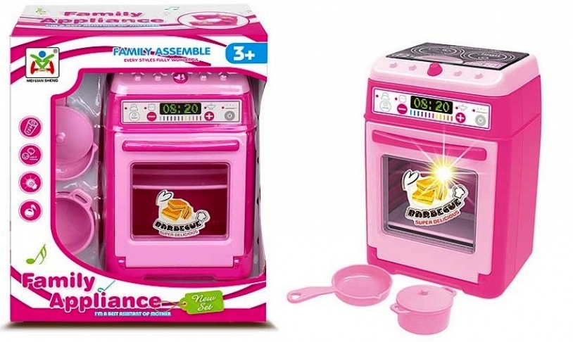 Готварска печка с керамичен плот със звук и светлини + прибори