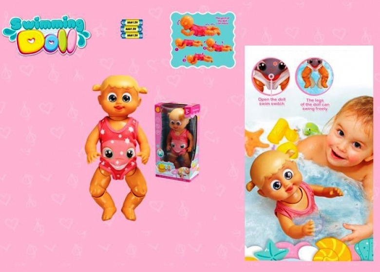 Плуваща КУКЛА с бански костюм, 32см