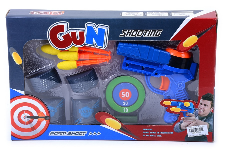 Комплект от пистолет с меки стрели, две кенчета и мишена