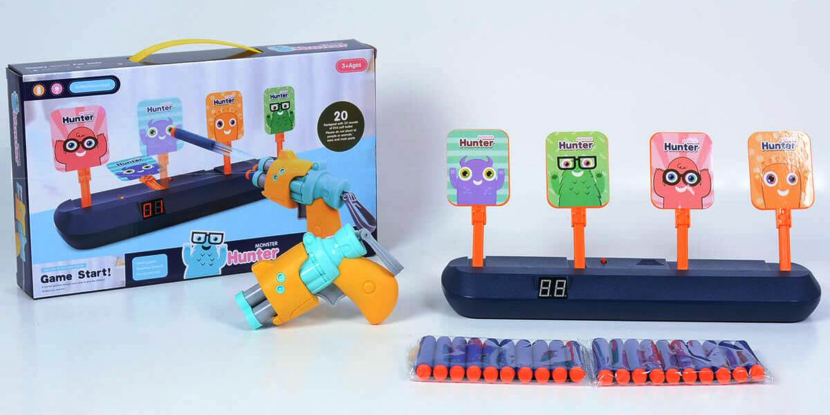 Комплект Пистолет с меки стрели и електронни мишени