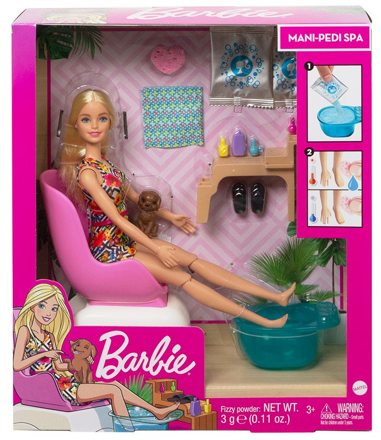 Кукла Barbie - Игрален комплект: Салон за маникюр