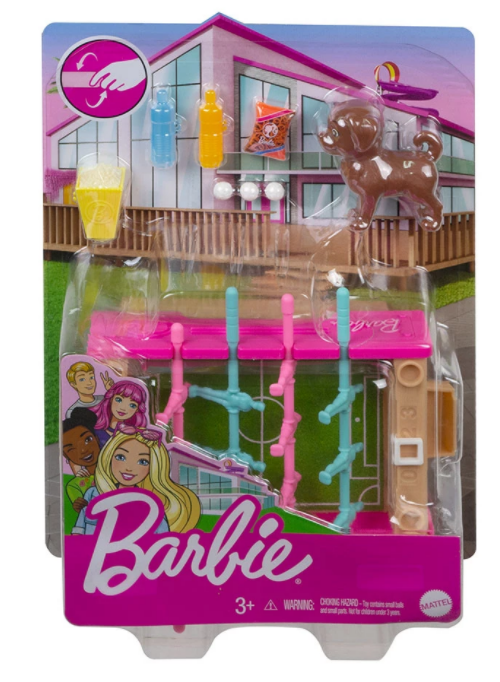 Barbie - Мини игрален комплект, футболна маса
