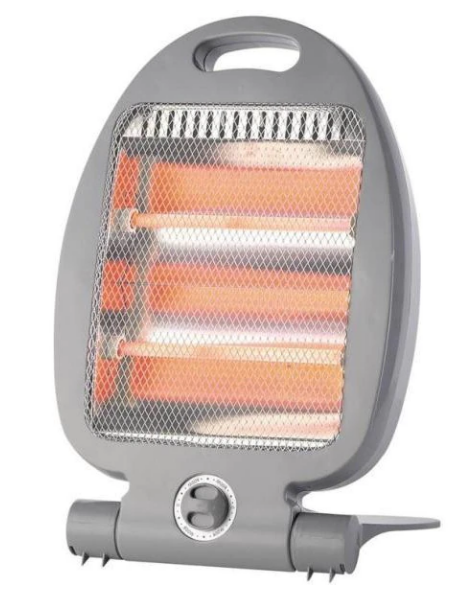 Кварцова печка ELITE QH-401DG, 400/800W, Защита от падане, Сив