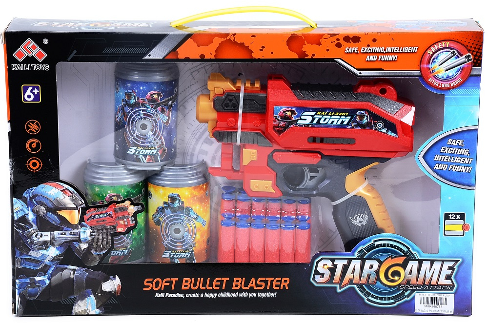 Пистолет STORM с 12бр меки стрели и кенчета