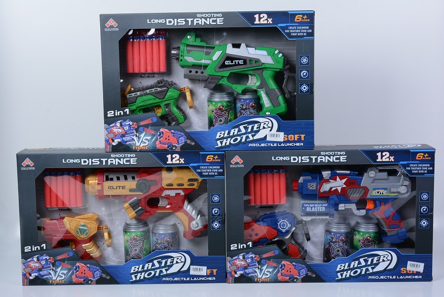 Комплект 2 пистолета Blaster с меки стрели и кенчета