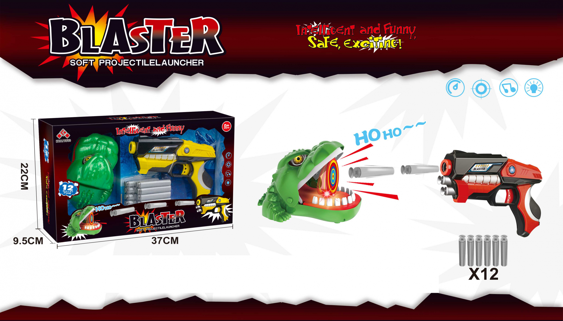 Пистолет BLASTER с мишена Крокодил