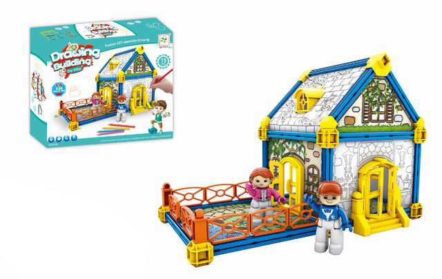 Сглобяема Къщичка за оцветяване, 75 части