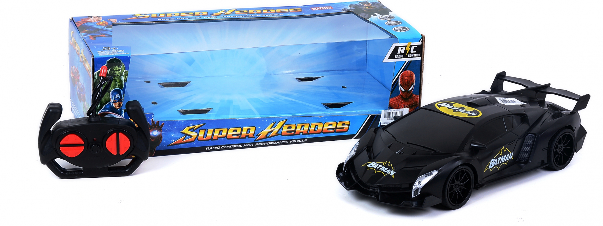 Кола Черен супергерои с радиоконтрол 4 посоки