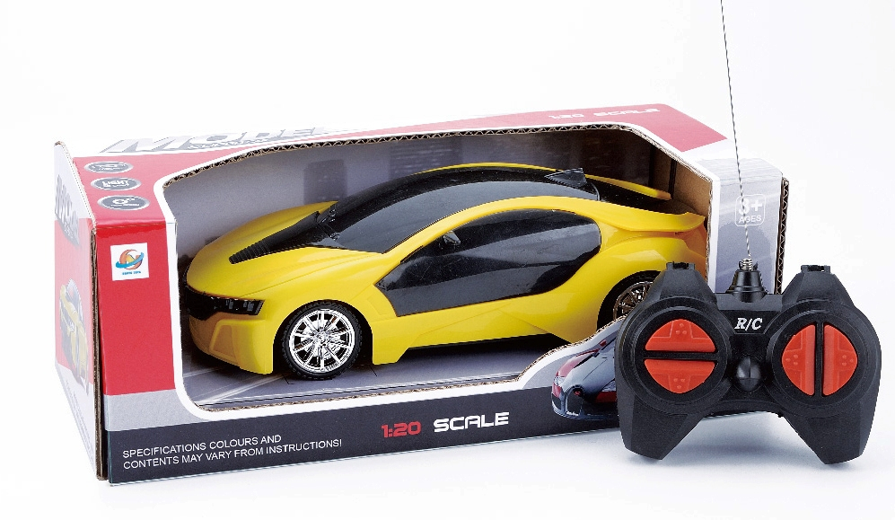 Спортна кола с радиоконтрол и светлини, 2 цвята