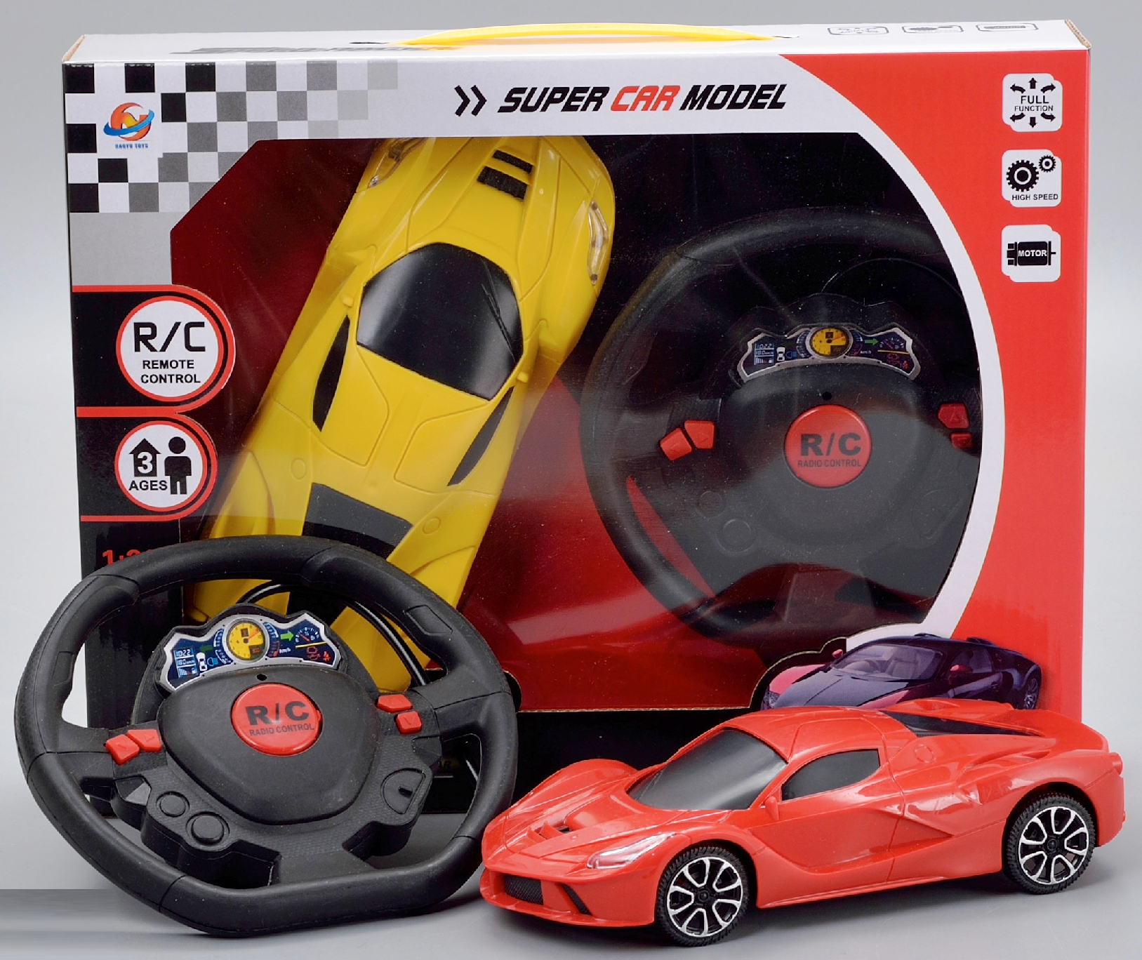 Ферари с радиоконтрол, 4 посоки с ВОЛАН и светлини