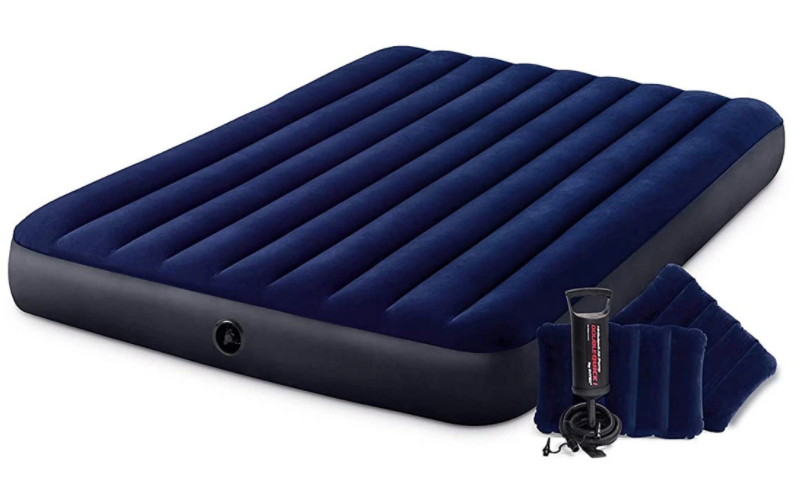 Надуваем матрак с ръчна помпа INTEX Classic Downy Queen, 152 х 203 х 25см