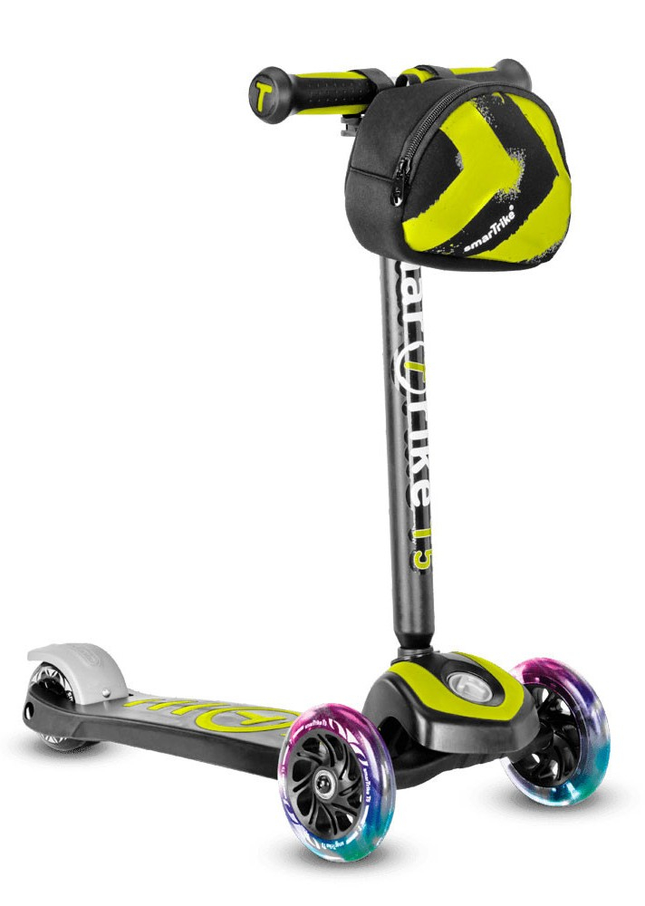 Tротинетка със светещи колела smarTrike T5, зелена