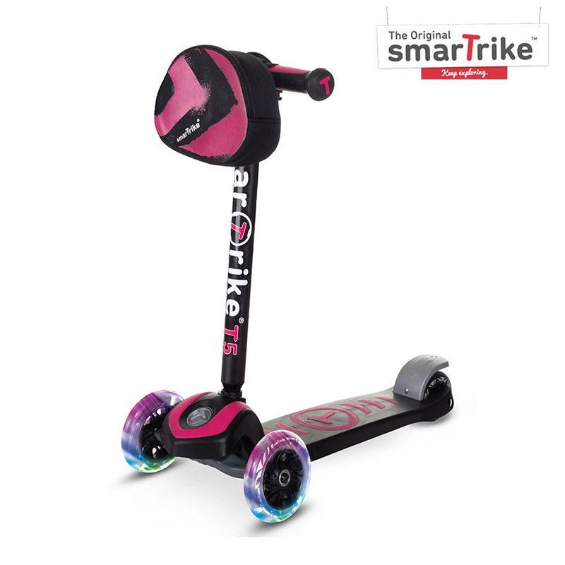 Tротинетка със светещи колела smarTrike T5, розова