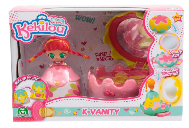 Кекилу, мини комплект с кукла в чантичка с гланц