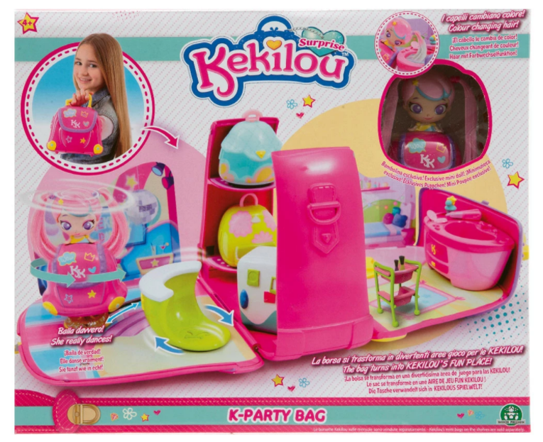 Кекилу, чанта с аксесоари за игра салон за красота и диско стая с танцуваща кукла