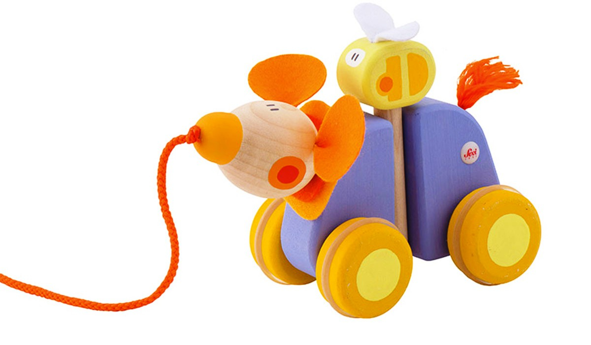 Дървена Играчка за дърпане Sevi, МИШКА