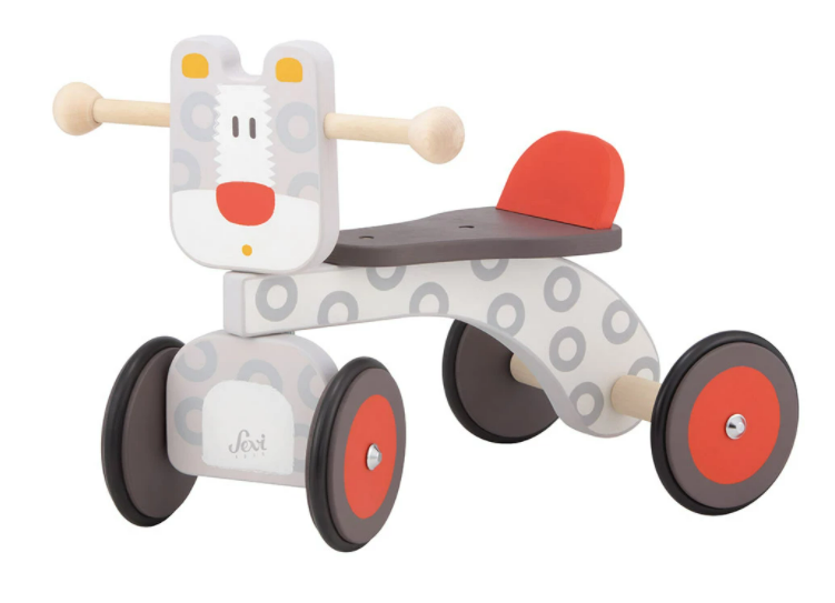 Дървена играчка Sevi - Дървена четириколка Ягуар