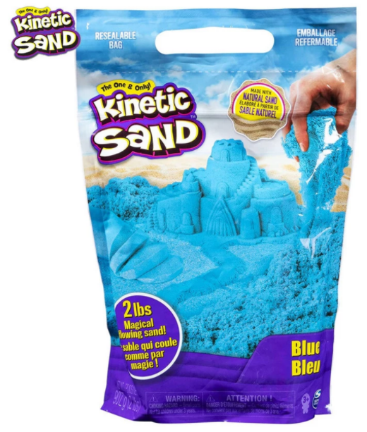Kinetic Sand/Кинетичен пясък - Пликче, син цвят, 0,907кг