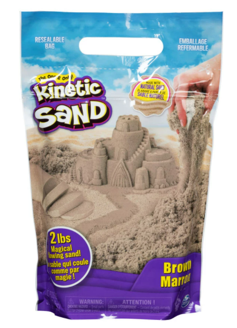 Kinetic Sand/Кинетичен пясък - Пликче, кафяв цвят, 0,907кг
