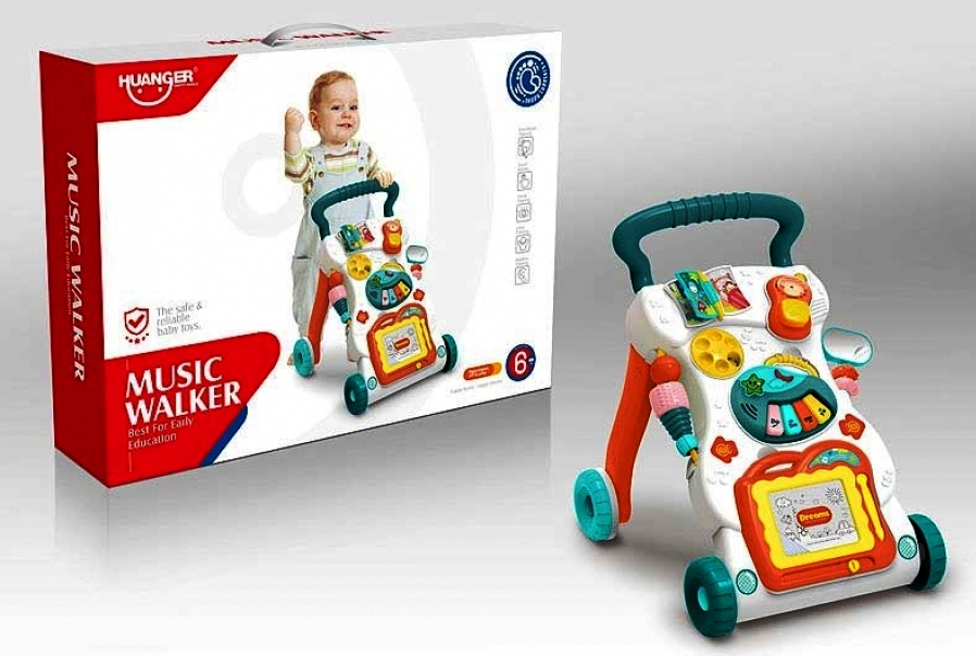 Количка за ПРОХОЖДАНЕ, цветна, интересна, музикална и функционална