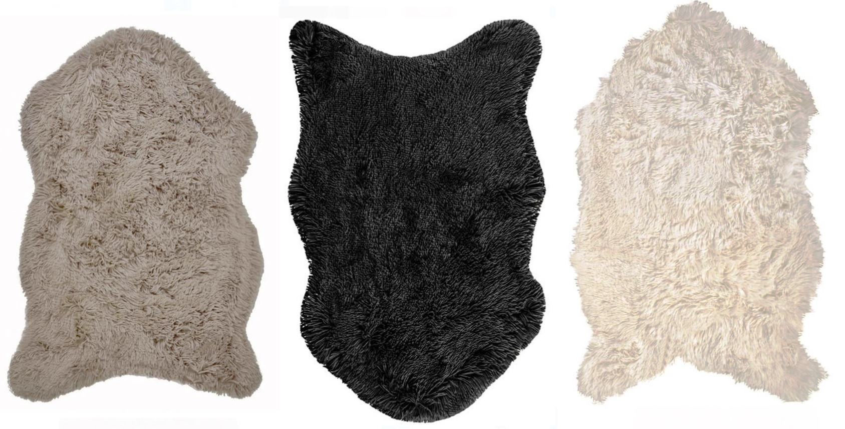 Мека Декоративна постелка за под, три цвята, 55x90см