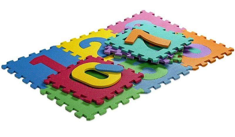 Пъзел килимче с цифри, мек килим за игра 10 части