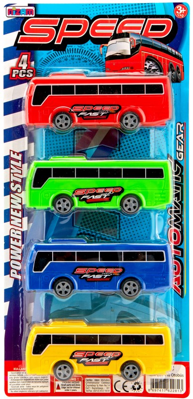 Автобуси Туристически 4 броя 18х39х4 см