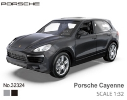 Метален Джип Porsche Cayenne S със Засилване с Издърпване Назад, Отварящи се Врати и Капак MSZ 1:32