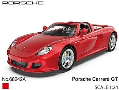 Метална Кола Porsche Carrera GT с Отваряеми Врати, Преден Капак и Багажник MSZ 1:24