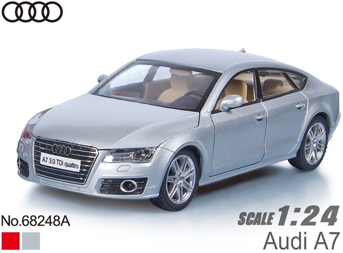 Метална Кола Audi A7 с Отваряеми Врати, Преден Капак и Багажник MSZ 1:24