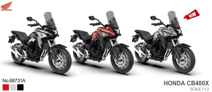 Метален Мотор Honda CB400X с Амортисьори MSZ 1:12