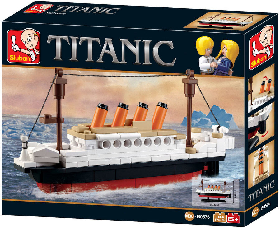 Конструктор Sluban – Кораб „Титаник“, 194 Елемента, 24×19×5 см