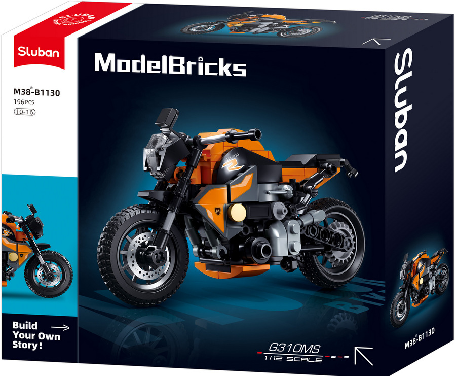 Конструктор Sluban – Мотор G 310 MS, Точен Модел, 196 Елемента, 22×19×6 см