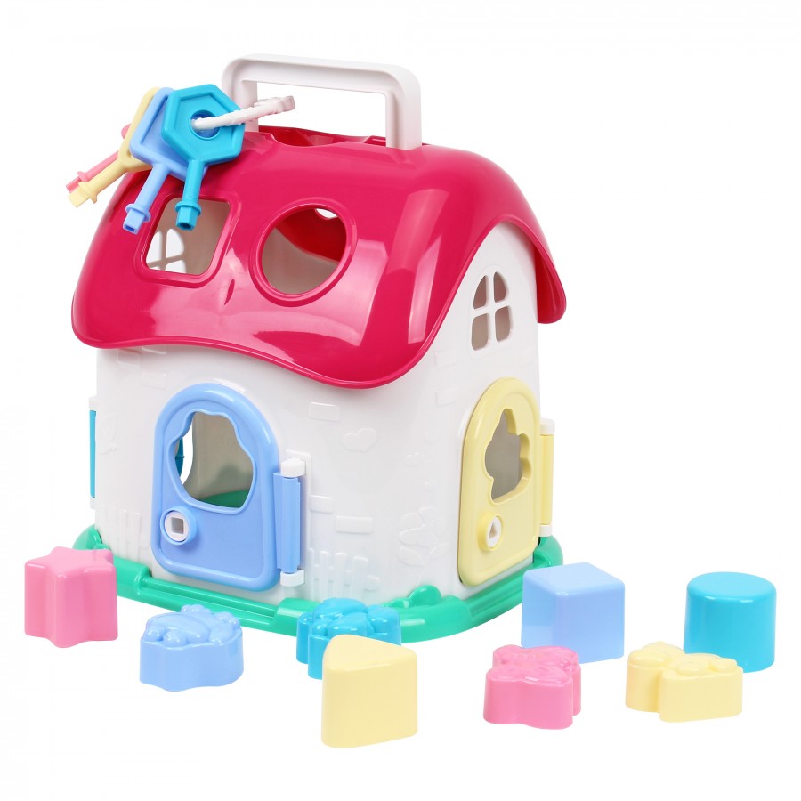 Къща за Сортиране с Ключове Пастелни Цветове 23х23х20 см