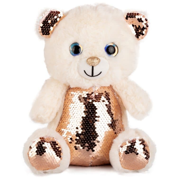 Панда с пайети два цвята, 20см