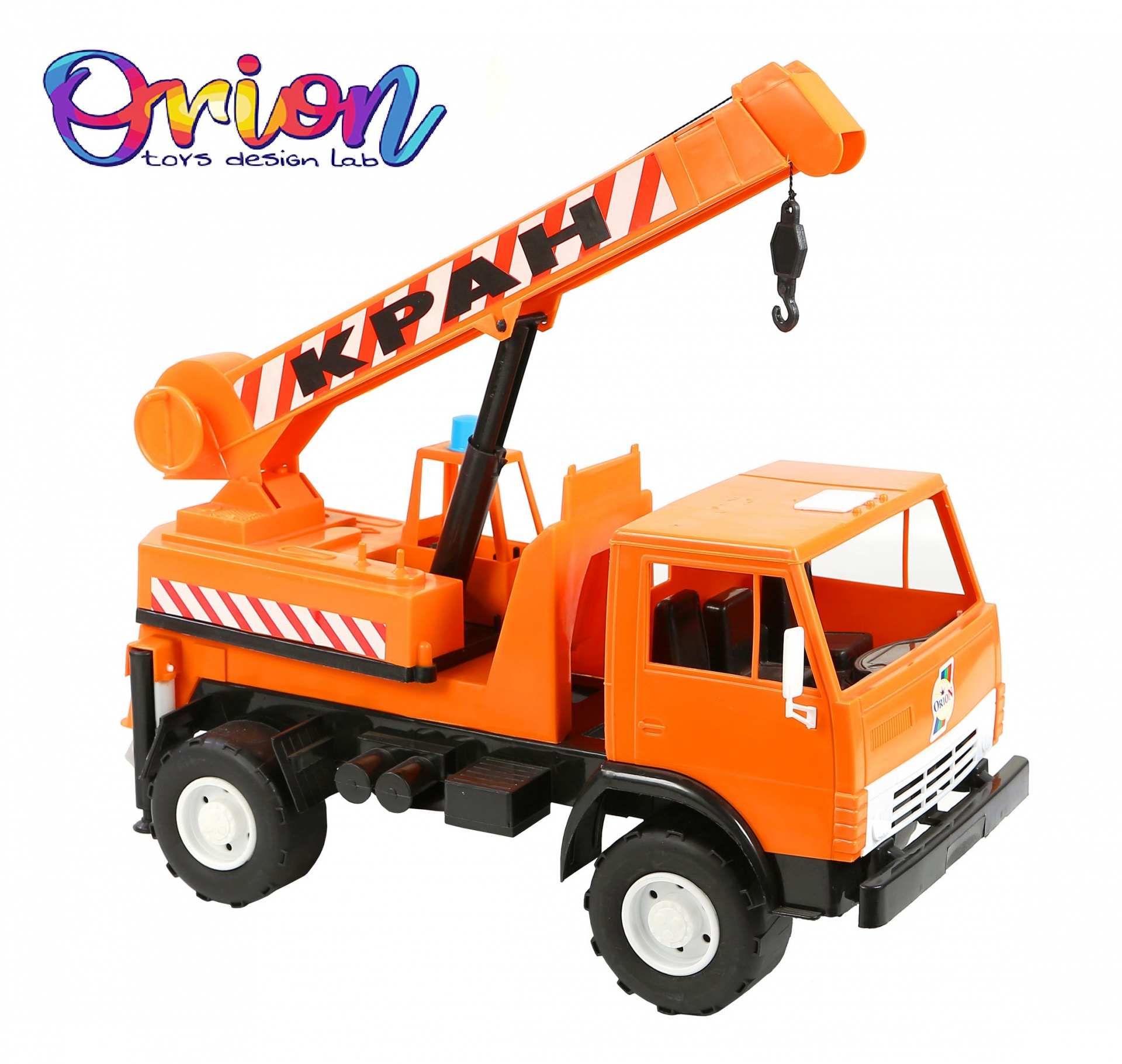 Автокран KAMAZ с прибираща се кранова стрела и лебедка, камион КАМАЗ, 39х25х20см, ORION, Украйна